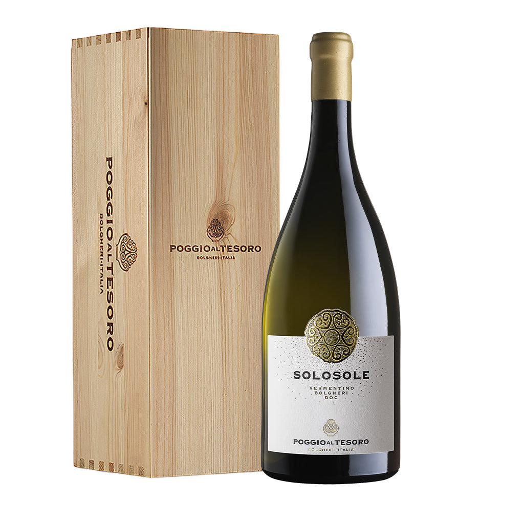 SOLOSOLE MAGNUM POGGIO AL TESORO CASSETTA LEGNO