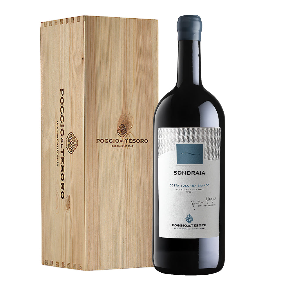 SONDRAIA BIANCO MAGNUM POGGIO AL TESORO CASSETTA LEGNO